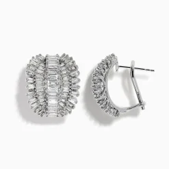 Earrings|Effy Jewelry Classique 14k White Gold Diamond Earrings