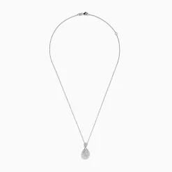 Necklaces & Pendants|Effy Jewelry Classique 14K White Gold Diamond Pendant