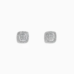 Earrings|Effy Jewelry Classique 14K White Gold Diamond Stud Earrings 0.36 TCW