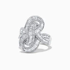 Rings|effyjewelry.com Classique 14K White Gold Diamond Knot Ring, 1.67 TCW