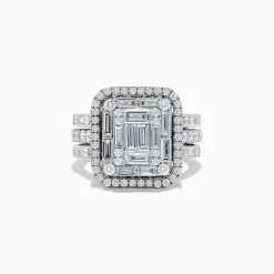 Rings|BH Multi Classique 14K White Gold Diamond Cocktail Ring, 1.92 TCW