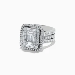 Rings|BH Multi Classique 14K White Gold Diamond Cocktail Ring, 1.92 TCW