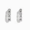 Earrings|BH Multi Classique 14K White Gold Diamond Hoop Earrings, 0.77 TCW