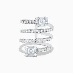 Rings|Effy Jewelry Classique 14K White Gold Diamond Spiral Ring