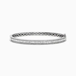 Bracelets|Effy Jewelry Classique 14K White Gold Diamond Bangle 1.22 TCW