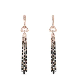 Earrings|Effy Jewelry Confetti 14K Gold Black, Espresso u0026 White Diamond Earrings, 1.51 TCW