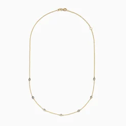 Necklaces & Pendants|Effy Jewelry D'Oro 14K Gold Diamond Station Necklace and Bracelet Set 0.59 TCW