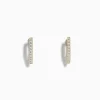 Earrings|Effy Jewelry D'Oro 14k Yellow Gold 3/8" Diamond Huggie Earrings 0.22 TCW