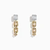 Earrings|Effy Jewelry D'Oro 14K Yellow Gold Chain Link Diamond Earrings