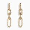 Earrings|Effy Jewelry D'Oro 14K Yellow Gold Chain Link Diamond Drop Earrings
