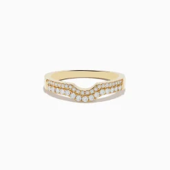 Rings|Effy Jewelry D'oro 14K Yellow Gold Curved Diamond Band 0.32 TCW