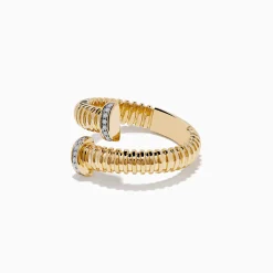 Rings|Effy Jewelry D'Oro 14K Yellow Gold Diamond Bypass Ring