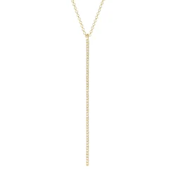 Necklaces & Pendants|Effy Jewelry D'Oro 14K Yellow Gold Diamond Vertical Pendant, 0.14 TCW