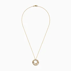 Necklaces & Pendants|Effy Jewelry D'Oro 14K Yellow Gold Diamond Crossover Circles Pendant, 0.41 TCW