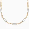 Necklaces & Pendants|Effy Jewelry D'oro 14K Yellow Gold Diamond Paperclip Necklace