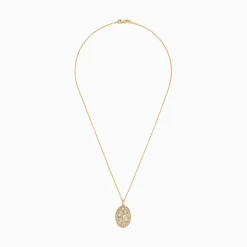 Necklaces & Pendants|Effy Jewelry D'Oro 14K Yellow Gold Diamond Vine Pendant, 0.15 TCW