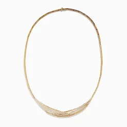 Necklaces & Pendants|Effy Jewelry D'oro 14K Yellow Gold Diamond Statement Collar Necklace 2.75 TCW