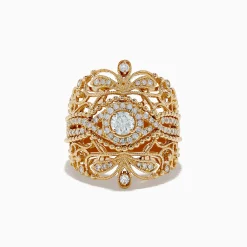 Rings|Effy Jewelry D'oro 14K Yellow Gold Diamond Statement Ring