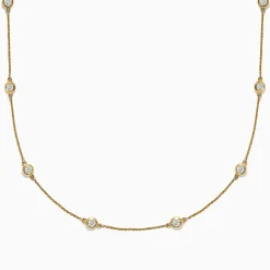Necklaces & Pendants|BH Multi D'Oro 14K Yellow Gold Diamond Station Necklace, 1.50 TCW