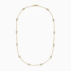 Necklaces & Pendants|BH Multi D'Oro 14K Yellow Gold Diamond Station Necklace, 1.50 TCW