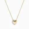 Necklaces & Pendants|Effy Jewelry D'Oro 14K Yellow Gold Diamond Heart Pendant