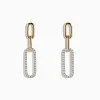 Earrings|BH Multi D'Oro 14K Yellow Gold Diamond Paperclip Earrings, 0.29 TCW