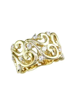 Rings|Effy Jewelry D'Oro 14K Yellow Gold Diamond Filigree Ring, 0.41 TCW