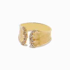 Rings|BH Multi D'oro 14K Yellow Gold Open Shank Diamond Ring 0.17 TCW