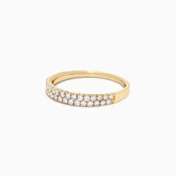 Rings|Effy Jewelry D'Oro 14K Yellow Gold Pave Diamond Ring, 0.37 TCW