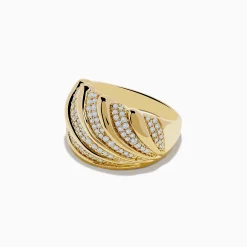 Rings|Effy Jewelry D'Oro 14K Yellow Gold Shell Diamond Ring