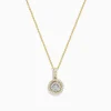 Necklaces & Pendants|BH Multi Duo 14K Two Tone Gold Diamond Halo Pendant 0.42 TCW
