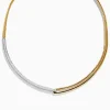 Necklaces & Pendants|Effy Jewelry Duo 14K Two Tone Yellow and White Gold Diamond Collar Necklace, 1.37 TCW