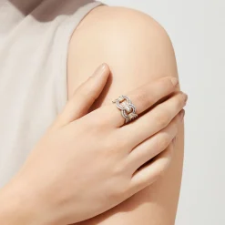 Rings|Effy Jewelry Duo 14K White and Yellow Gold Diamond Ring, 1.09 TCW