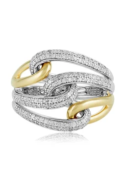Rings|Effy Jewelry Duo 14K Yellow and White Gold Diamond Ring, 0.55 TCW