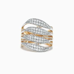Rings|Effy Jewelry Duo 14K Yellow and White Gold Diamond Ring, 1.31 TCW