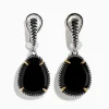 Earrings|Effy Jewelry Eclipse 925 Sterling Silver and 18K Yellow Gold Onyx Earrings