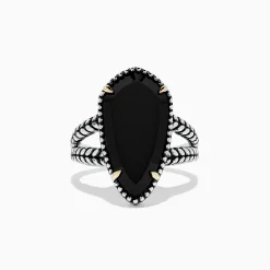 Rings|BH Multi Eclipse 925 Sterling Silver Onyx Ring, 4.37 TCW