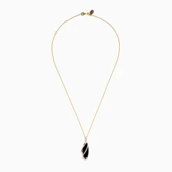 Necklaces & Pendants|Effy Jewelry Eclipse 14K Yellow Gold Onyx and Diamond Pendant