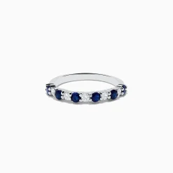 Rings|Effy Jewelry Gemma Blue Sapphire and Diamond Ring, 0.88 TCW