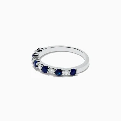 Rings|Effy Jewelry Gemma Blue Sapphire and Diamond Ring, 0.88 TCW