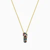 Necklaces & Pendants|BH Multi 14K Gold Multi Sapphire and Diamond Flip Flop Pendant, 0.53 TCW