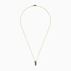 Necklaces & Pendants|BH Multi 14K Gold Multi Sapphire and Diamond Flip Flop Pendant, 0.53 TCW