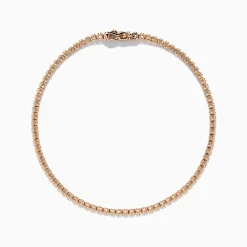 Bracelets|Effy Jewelry 14K Rose Gold 0.25 Ct. Diamond Tennis Bracelet