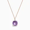 Necklaces & Pendants|Effy Jewelry 14K Rose Gold Amethyst and Diamond Pendant, 6.62 TCW