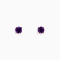 Earrings|BH Multi 14K Rose Gold Amethyst Stud Earrings, 1.81 TCW