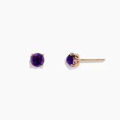 Earrings|BH Multi 14K Rose Gold Amethyst Stud Earrings, 1.81 TCW