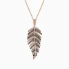Necklaces & Pendants|Effy Jewelry 14K Rose Gold Brown and White Diamond Pendant, 0.89 TCW