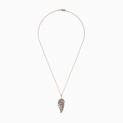 Necklaces & Pendants|Effy Jewelry 14K Rose Gold Brown and White Diamond Pendant, 0.89 TCW