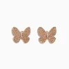 Earrings|Effy Jewelry 14K Rose Gold Diamond Butterfly Earrings