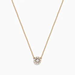 Necklaces & Pendants|BH Multi 14K Rose Gold Diamond Cluster Necklace, 0.26 TCW
